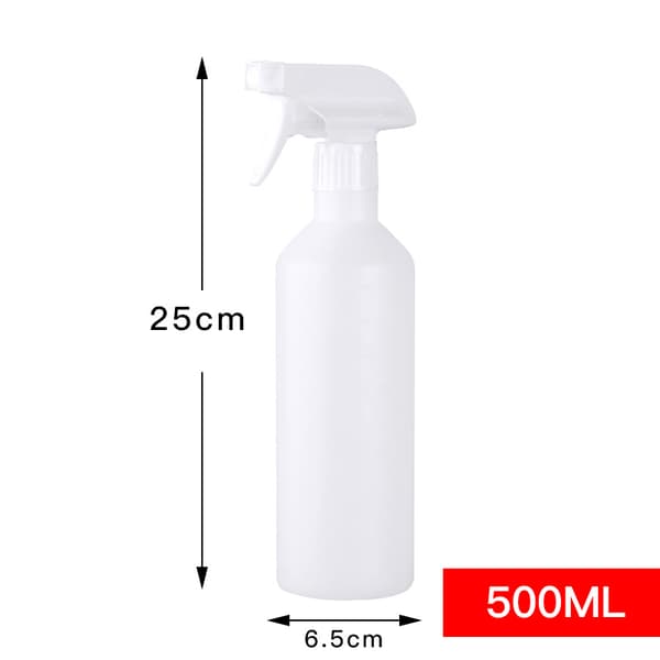 3-pack Sprayflaskor, 500 ml Tom Sprayflaska, Plastpumpflaskor kompatibla Trädgårdsväxt Hår Vattenspruta (Vit)