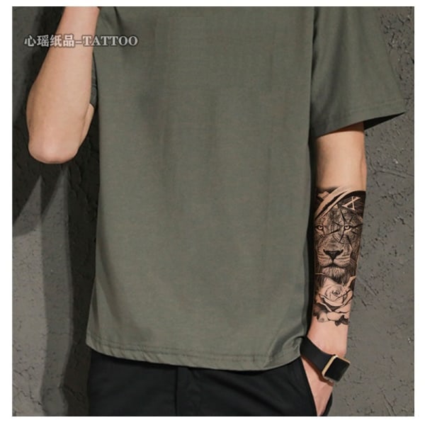 Dyre sort og hvid arm vandtætte tatovering klistermærker