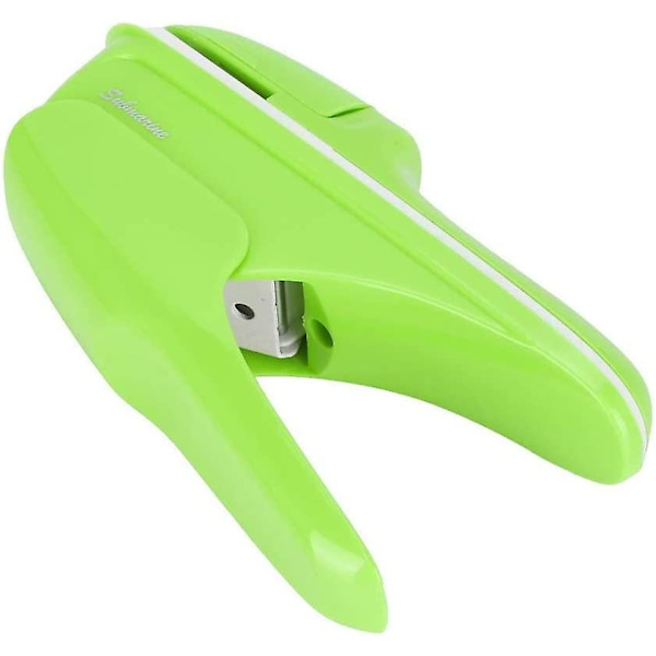 Stapleless Abs Stapler Kirja Paper Stapler Stapleless Stapler Käsi Bindeaine Yhden Käden Työkalu(vihreä)