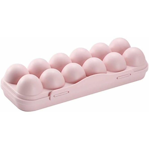 12 gitter äggförvaringslåda, ägghållare i plast, ägglådor med lock, Suitab