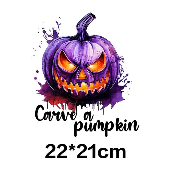 Transferpapper - Jack-o'-Lantern - Festlig Dekor - Kläder - Färgglad - 10