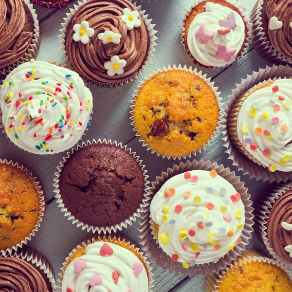 Standard Cupcake-forme Muffin-forme Papir 400stk (Tilfældige farver)