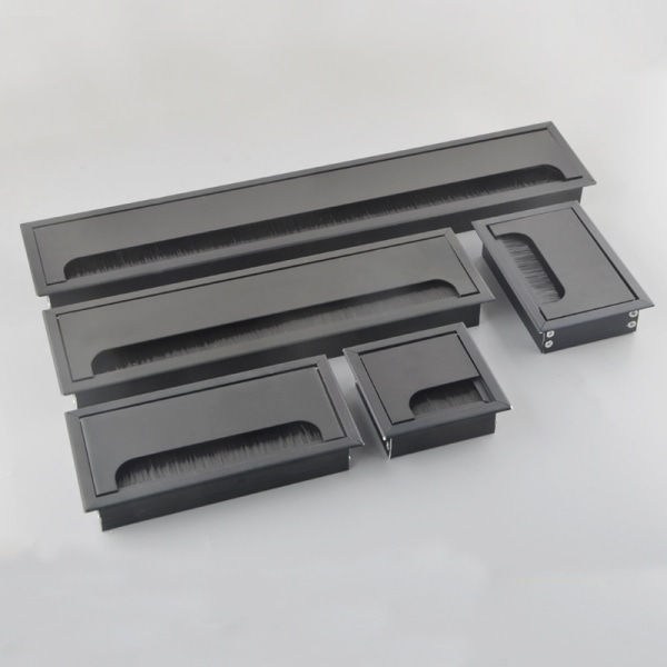 3 delar, fyrkantigt cover av aluminiumlegering, svart, 3 storlekar