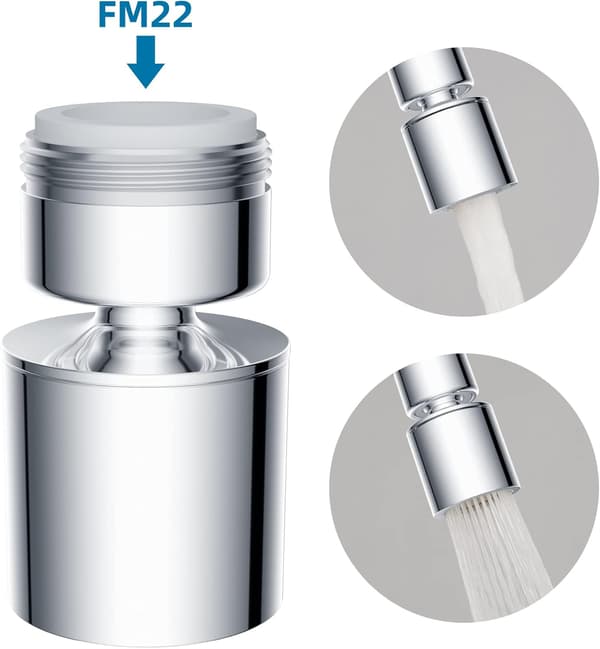 24mm dobbeltfunktion køkkenhane-lufter, ACS-certificering, krom han