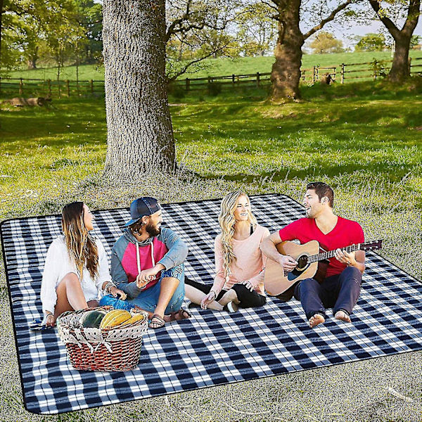 Vandtæt sammenklappelig picnictæppe til udendørs brug