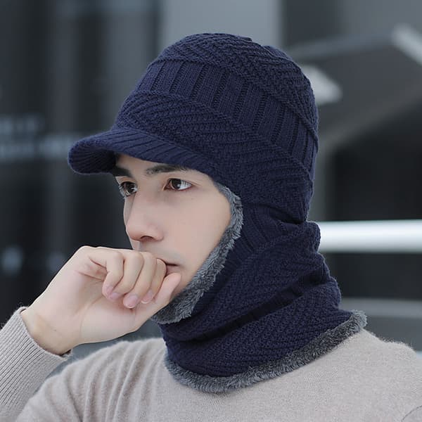 Unisex Vinter Varm Elastisk Myk Ørebeskyttelse Strikket Skjerf Ansikt