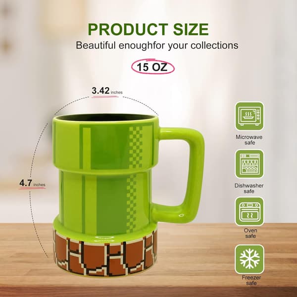 Drtupe Super Mario Warp Pipe Mug Keramisk Kaffe Krus Gave til Spill