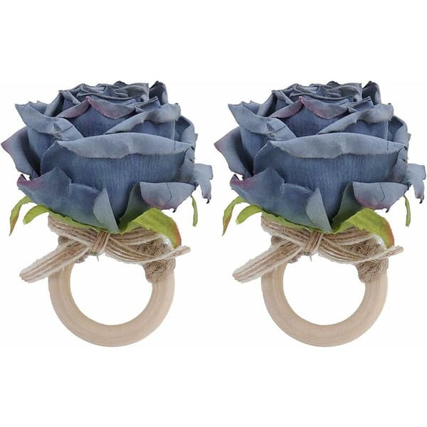 2 stk serviettspenne gress tre blomst serviettring serviettringholder for