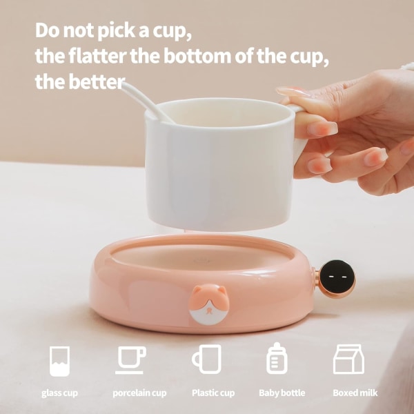 Kaffe Värmare Smart Kaffe Mugg Värmare för Skrivbord Automatisk Avstängning Mjölk Dryck