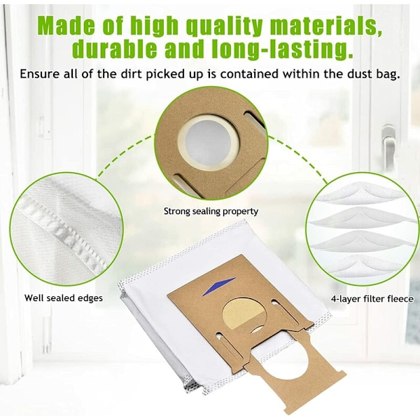 6 pölypussia ECOVACS Deebot TT8 T9 AIVI+/POWER/Pro -pölynimuriin