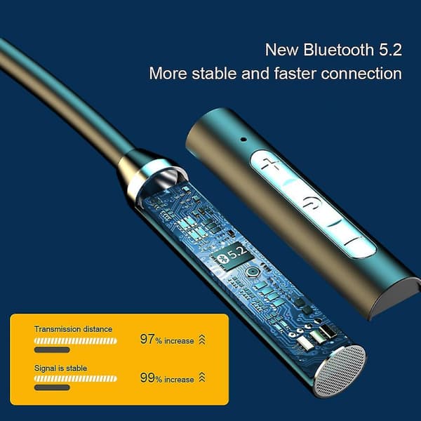 Trådløse nakkehodetelefoner med Bluetooth 5.2