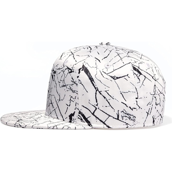 Klassisk Snapback Hat Hip Hop Flat Bill Visor Cap - Unisex Voksen Justerbar