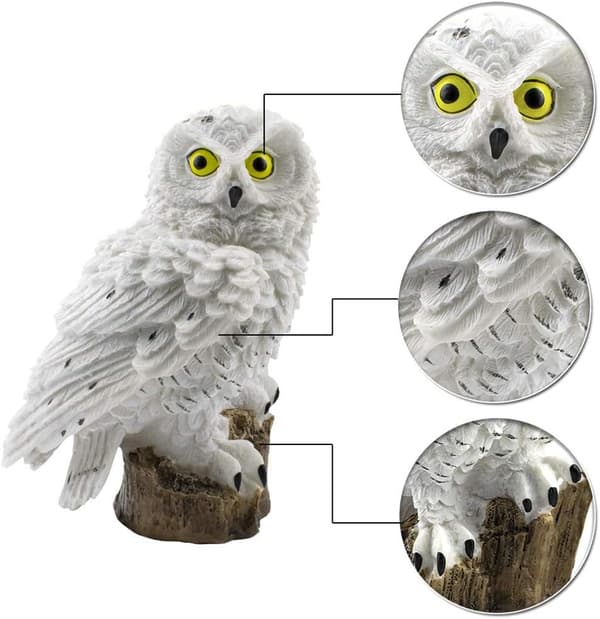 Havehave Solcellelys Udendørs Dekorative Resin Ugle Sol LED Lys med Stak
