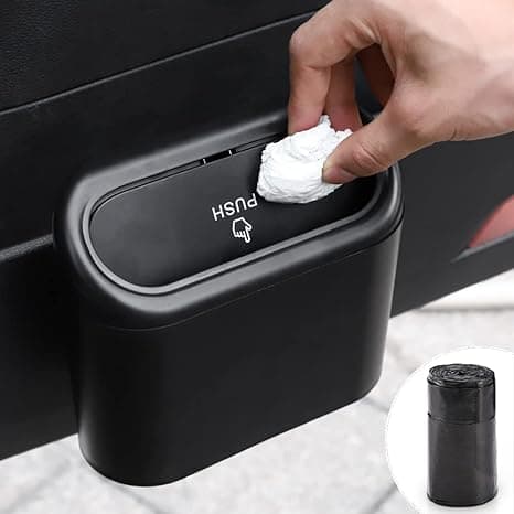 Bil skraldespand med låg, Mini Auto Dustbin Garbage Organizer  Auto