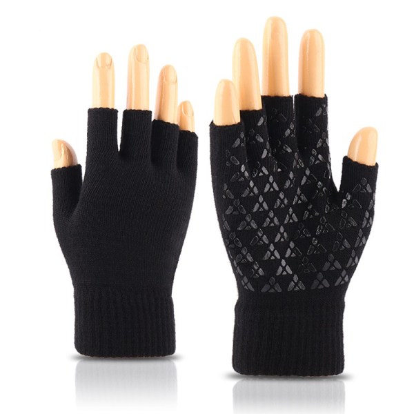 Fingerlösa handskar - Fyrkantiga handskar Svarta en one size