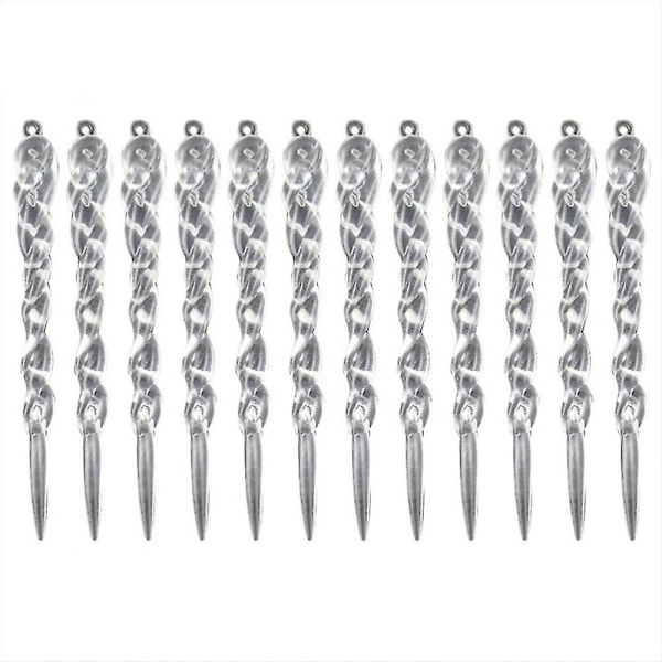 Juletrær Hengende Ornamenter 12PCS 13cm Simulering Falsk Istapepynt