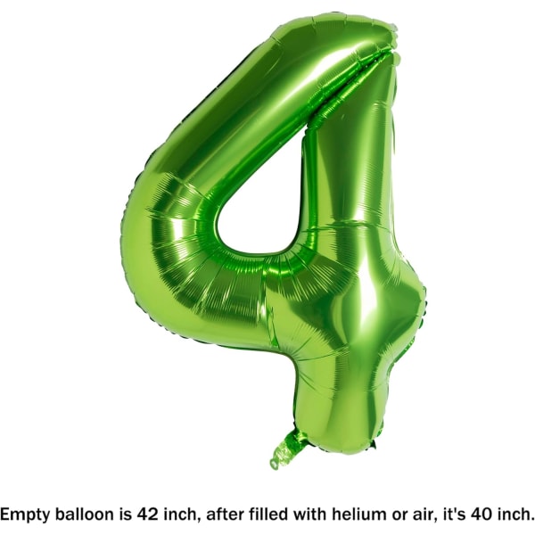 40 tum stort grönt nummer 10-pack ballong helium folie mylar stort nummer ballonger digital för fest festival dekorationer födelsedag årsdag fest tillbehör