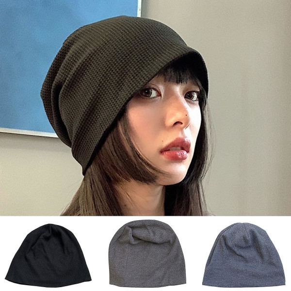 Lue Myk Bouncy Stretchy Thin All Match Hold Warm Beanie