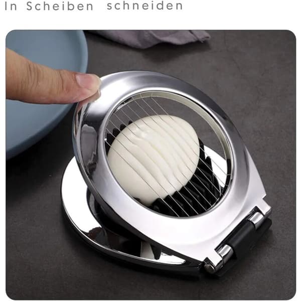 Rustfrit æggeslicer i rustfrit stål til æg og æg med 2 i 1 holdbare metalskiver