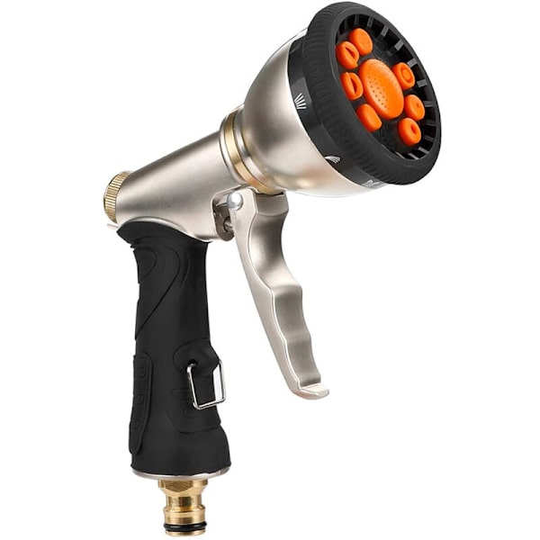 Hageslange med høytrykksvannpistol med 9 justerbare moduser