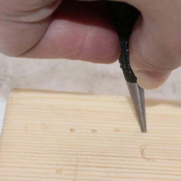3 stk. centrumpunchsæt med skridsikker centrumpunch 1,5 mm/2 mm/3 mm