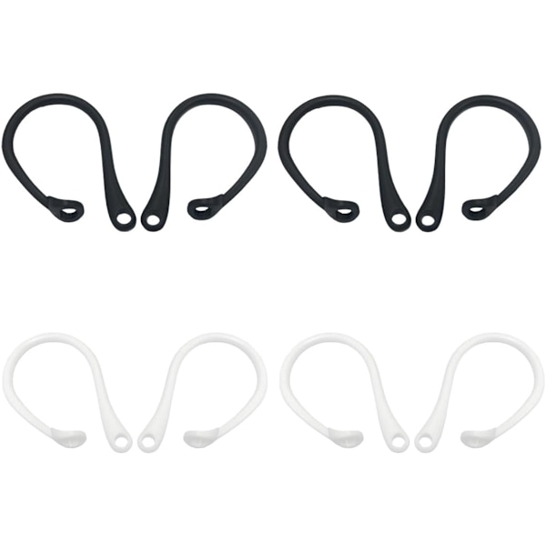 4 Pairs Unique Left and Right Ear Hook, Silicone Anti-Lost Ear Hooks Compatible with AirPods Pro2, for Sports, Running, Exercise Activities