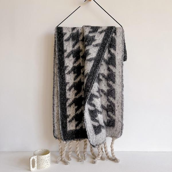 Kvindernes dobbeltsidede mohair sjal tørklæde 225*35cm