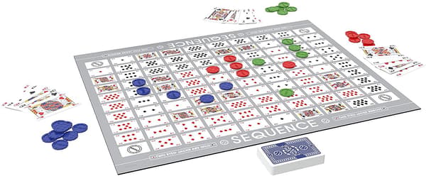 Engelsk versjon av SEQUENCE-spillet Sequence maze fancy backgammon