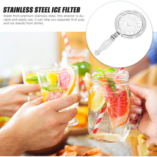 Cocktailsi med fjeder i rustfrit stål kranie Martini drinksi