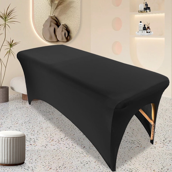 Svart stretch duk i elastan for bord 183 x 74 x 76 cm