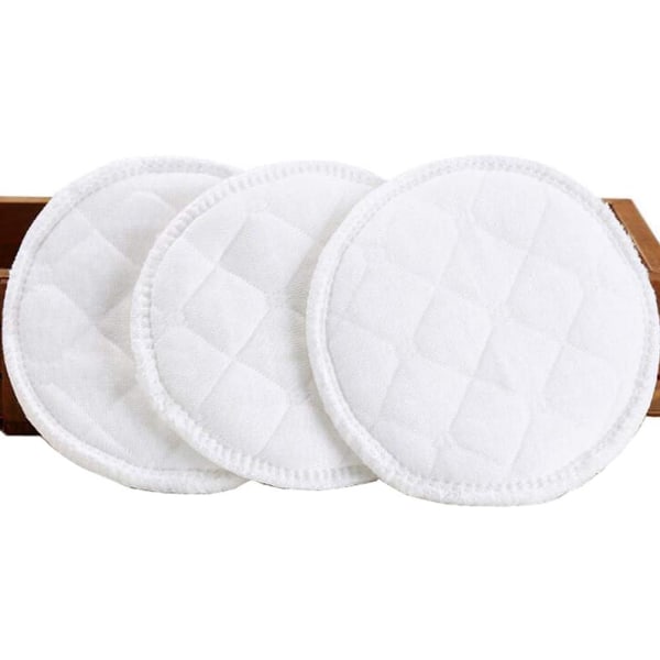 Pack of 12 White Round Soft Breathable Cotton Nursing Pads Washable Spill-P