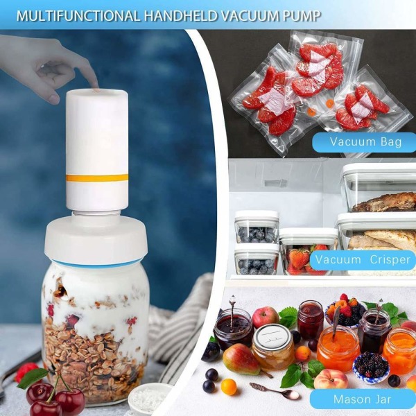 Electric Mason Jar Vacuum Sealer - Food Vacuum Saver CAN Sealer Jar Seal Pu