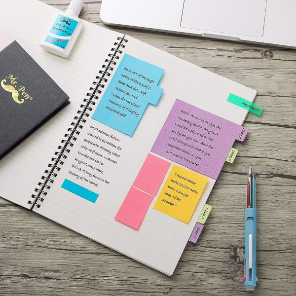 Post-it-set, Post-it-etikett, 410 stycken, separata Post-it-lappar, skolmaterial