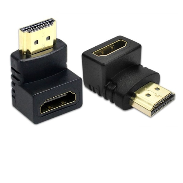 1 sarja 5 HDMI-sovitinta 90 asteen oikean kulman uros-naaraskytkennät 4K 3D HDMI-liittimet