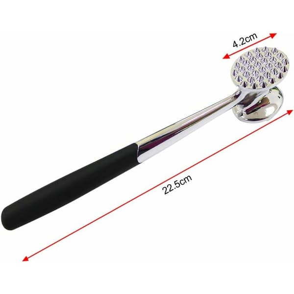 Tungt rustfrit stål dobbeltsidet kødhammer, 22,5 cm