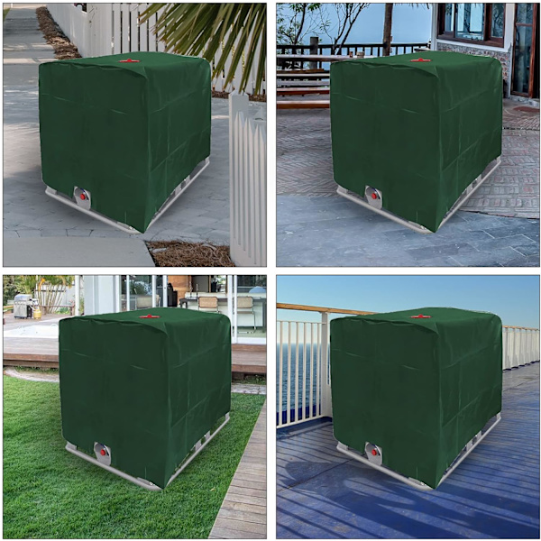 IBC Tankdæksel - Til 800L Vandtank - Til IBC Tank - Grøn, 120x80x116cm