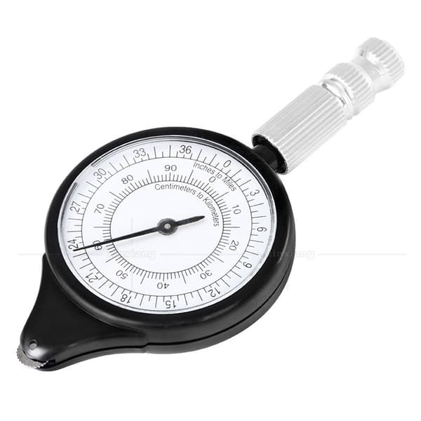 2 stk. Kortmåler Odometer Multifunktion Kompas Curvimeter Enhed, sølv