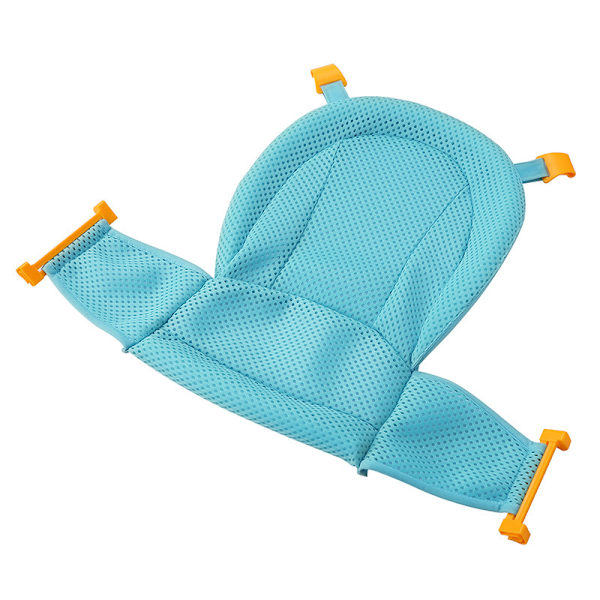 Baby Shower Støttestol, Nyfødt Badekar Brusebad Net, Ny Justerbar Komfortabel Skridsikker Baby Bad Sæde 0-3 År Gammel (Blå)