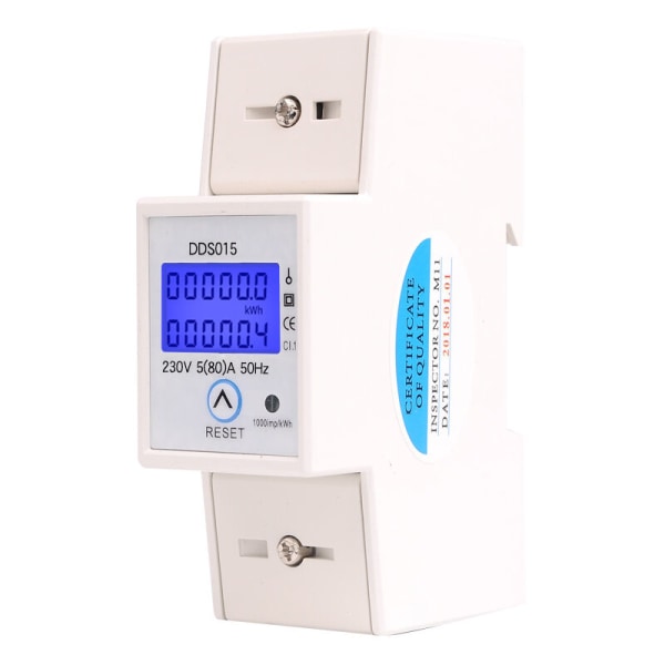 Digital Energy Meter LCD Backlight Display 5-80A 230V 50Hz Single Phase Wat