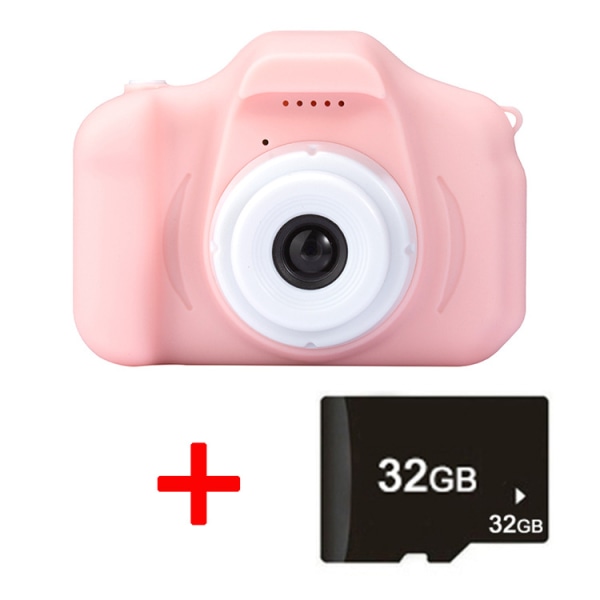 Barnkamera Barn Digitalkameror Videokamera Toddler Rosa