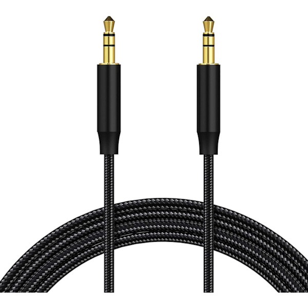 Audio-liitäntäkaapeli, 3,5 mm:n uros-uros-nailonstereoäänikaapeli