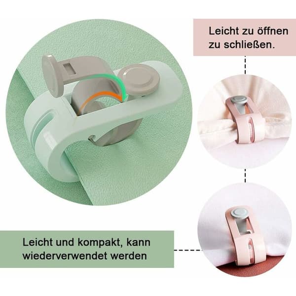 Dynetæppe Clips, Lagenholder, Forhindrer Bunking, Bevægelse, til Tæppe, Måtte