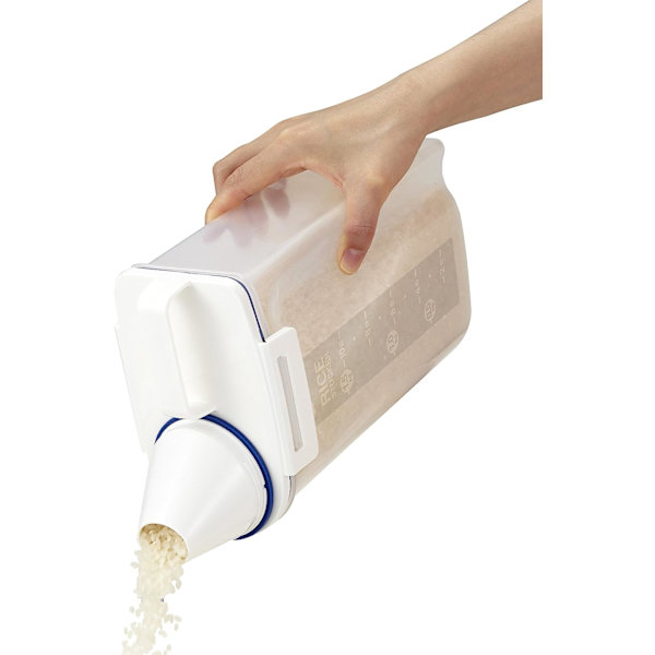 Rislåda med hällpip i plast, transparent, 2 kg