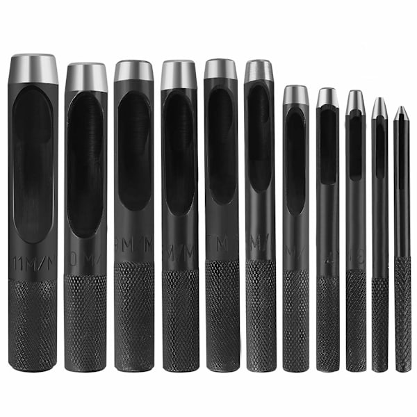 Hålpipa i läder 11 st Chrome Vanadium Alloy Steel Hålpipa Rund L