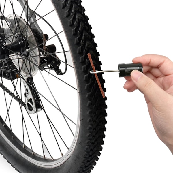 Slangefri Reparationskit - Cykel Dæk Punkteringsværktøj, Essentiel Sæt til Hurtig Reparation og Fortsættelse af Dit Eventyr Sikkert
