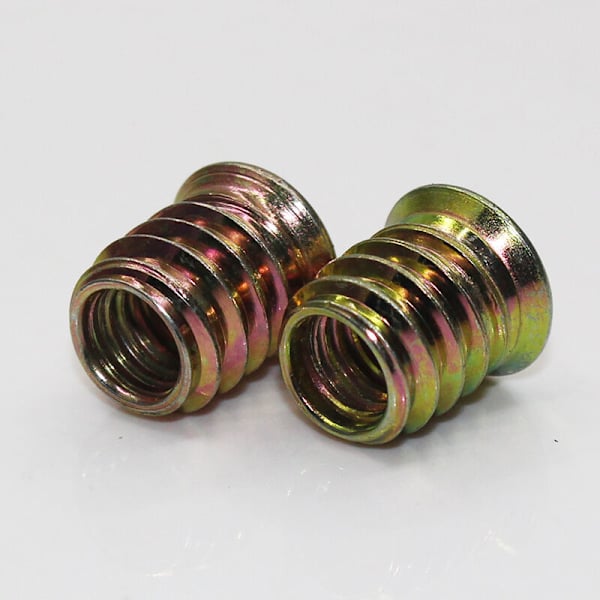 Pakke med 20 stk sinkroniserte sekskantmuttere i sinklegering, sinklegering innleggmuttere assortert (M815mm), Versailles