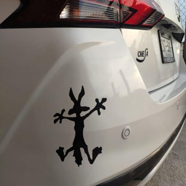 4 st bilstickers för bilfönster, Coyote-bilstickers, vargbilstickers