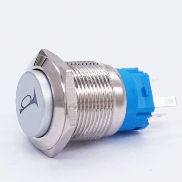 16MM Momentary Horn Button Switch 12V Trykknapp Horn Switch Reset Switch
