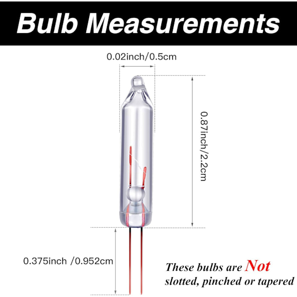 Frienda 1,13 Lumen, 2,5 Volt Mini Julelys Pære