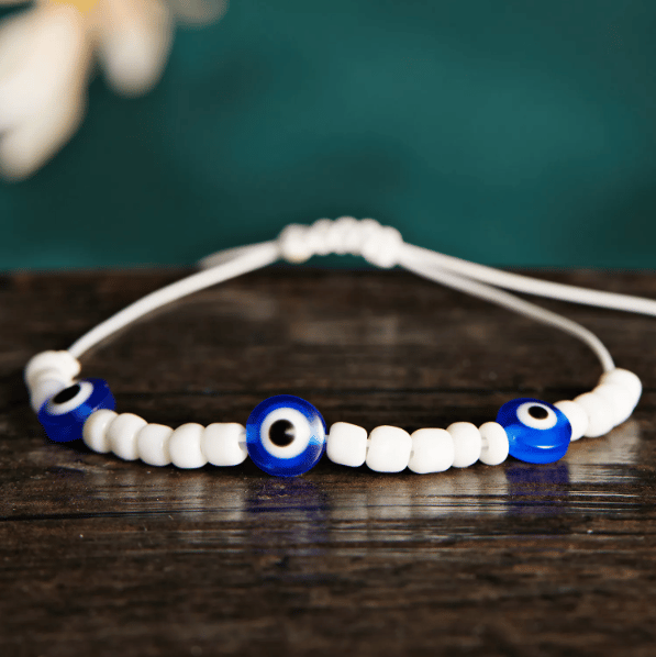 Onda öga armband Justerbar 2-pack Blå Blå